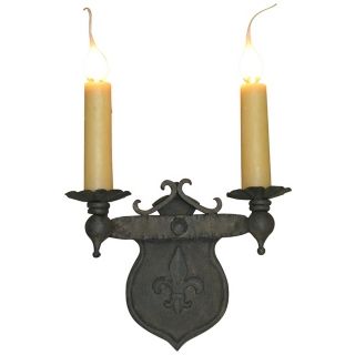 Laura Lee Shield 2 Light 10" Wide Wall Sconce   #T3446