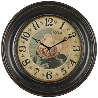 Vintage Rose 30" Wide Wall Clock   #N5871