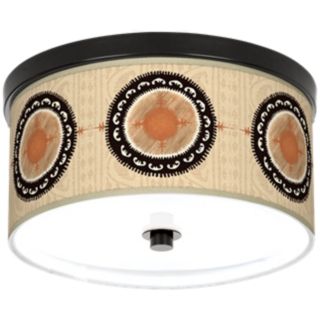 Travelers Compass 10 1/4" Wide CFL Bronze Ceiling Light   #K2833 U4713