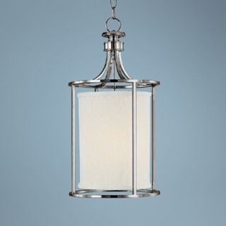 Midtown Polished Nickel Circular 11" Wide Foyer Chandelier   #T1955