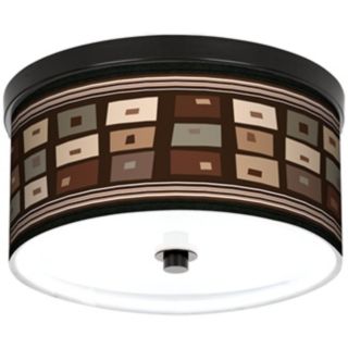 Retro Rectangles 10 1/4" Wide CFL Bronze Ceiling Light   #K2833 K8706