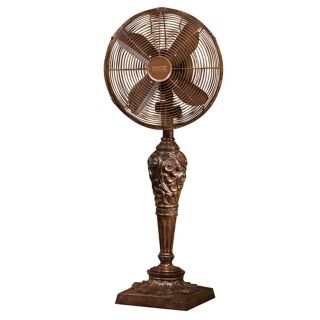 12"  Cantalonia High Brown Tabletop Fan   #08926