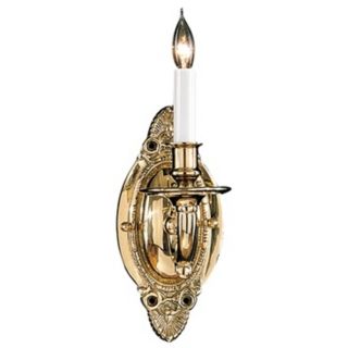 Polished Brass 12" High Wall Sconce   #92332