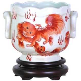 Chinese Dragon Porcelain Cachepot   #V2652