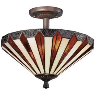 Quoizel Marquis 14" Wide Tiffany Style Ceiling Light Fixture   #W0667