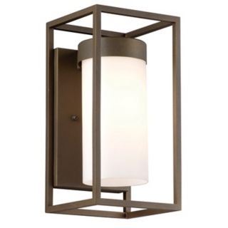 Cube Collection Bronze 12" High Outdoor Wall Light   #L0329