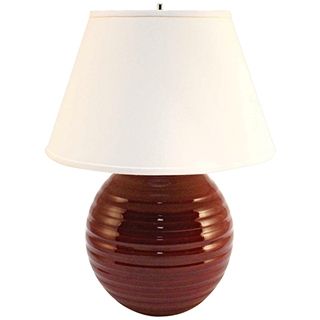 Haeger Potteries Cranberry Centrifugal Ceramic Table Lamp   #P1867