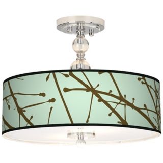 Stacy Garcia Calligraphy Tree Ice 16" Wide Ceiling Light   #N7956 P9898