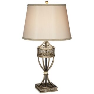 Possini Antique Gold Open Cage Table Lamp   #W4044