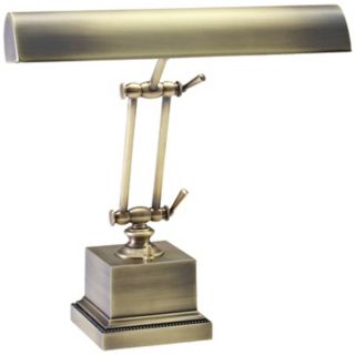 House of Troy 13” High Brass Twin Arm Piano Desk Lamp   #R3418