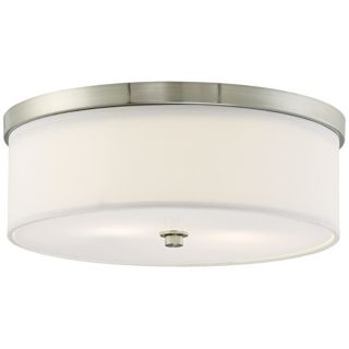Energy Efficient White Fabric 14" Wide Ceiling Light   #01354
