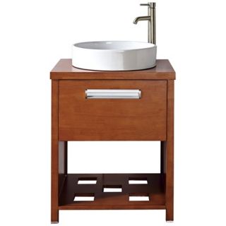 Cosmo Chestnut 24" Wide Sink Bath Vanity   #U0314