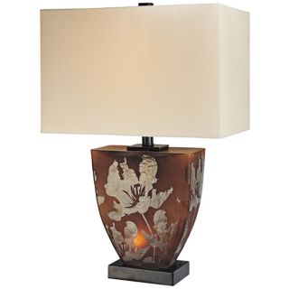 Ambience Collection Amber Glass Night Light Table Lamp   #R0368