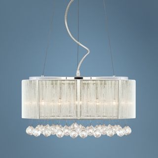 Crystal Cascade and Silver Shade 17 1/2" Wide Pendant Light   #P4592