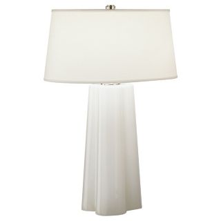 Robert Abbey Wavy Collection White Cased Glass Table Lamp   #50582