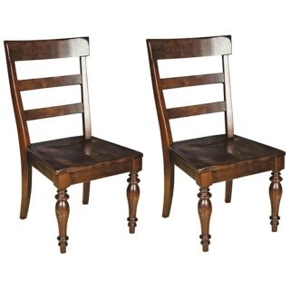 Set of 2 Buster Espresso Finish Side Chairs   #G4814
