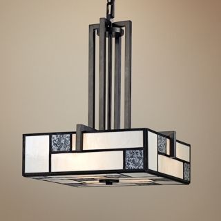 Bradley Charcoal Finish Art Glass 16 1/2" Wide Pendant Light   #U2438