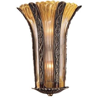 Metropolitan Amber Murano Glass 17" High Wall Sconce   #07987