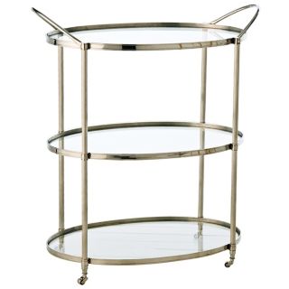 Connaught Polished Nickel Bar Cart   #F7918