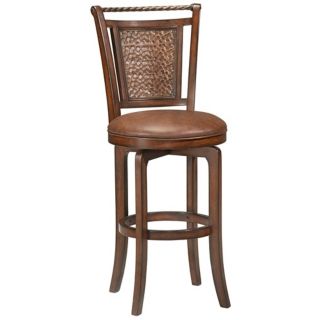 Hillsdale Norwood Brown Swivel 30 1/2" High Bar Stool   #K9749