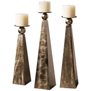 Set of 3 Uttermost Cesano Candle Holders   #X1713