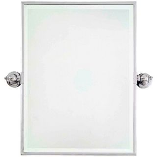 Minka 24" High Rectangle Chrome Bathroom Wall Mirror   #U8974