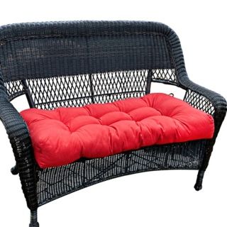Salsa Red 42" Wide Outdoor Settee Cushion   #W6257
