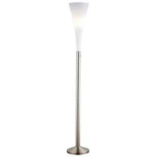 Mimosa White Glass Floor Lamp   #01913