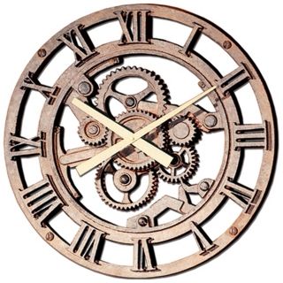 Gears of Time 22" Wide Roman Numerals Wall Clock   #M0266