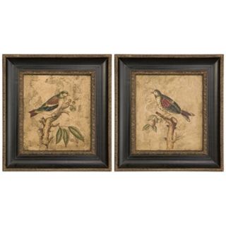 Uttermost Set of 2 Colorful Birds Hand Painted Wall Art   #J2955