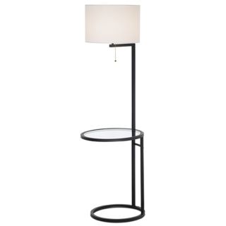 Space Saver Glass Tray Table Floor Lamp   #M4067