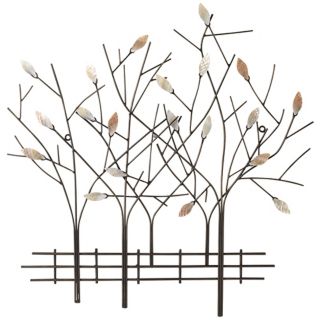 Trees and Fence 23 1/2" High Wall Decor   #R3233