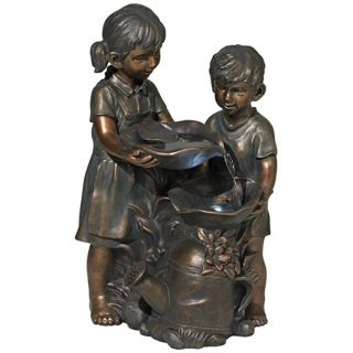 Boy and Girl Indoor/Outdoor Bronze Fountain   #V7890