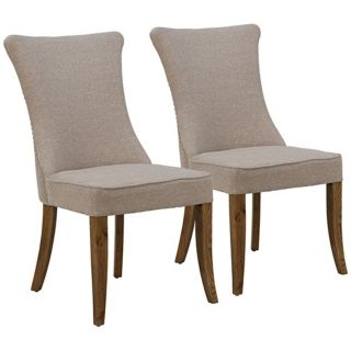 Set of 2 Jillian Light Oak Dining Chairs   #W4564