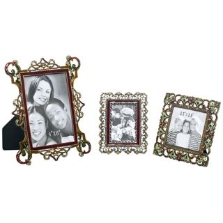 Set of 3 Multi Jeweled Picture Frames   #R0875