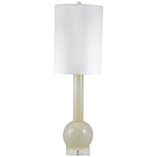 Bottle Neck Cream Glass Table Lamp   #V2567