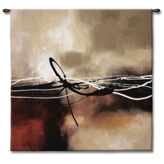 Dreams in Claret and Black II 53" Square Wall Tapestry   #J8729