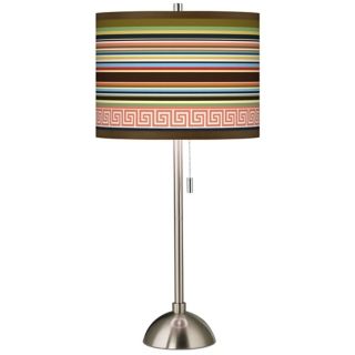 Island Party Time Giclee Brushed Steel Table Lamp   #60757 W3508
