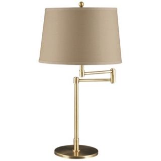 Geoffrey Antique Brass Swing Arm Desk Lamp   #U9256