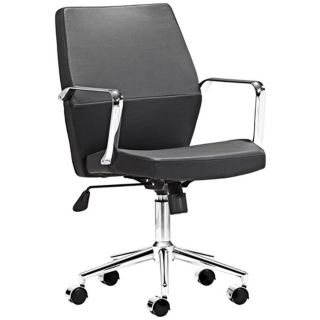 Zuo Holt Collection Low Back Black Office Chair   #V7439