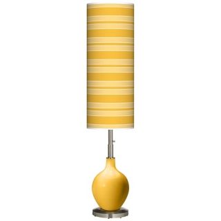 Goldenrod Bold Stripe Ovo Floor Lamp   #Y2906 X8909 Y7792