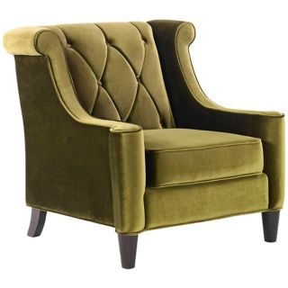 Barrister Green Velvet Club Chair   #T4188