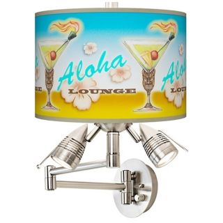 Aloha Lounge Giclee Swing Arm Wall Light   #80379 W8852