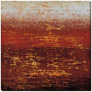 Red Strata III Giclee Indoor/Outdoor 40" Square Wall Art   #L0356