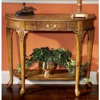 Masterpiece Collection Vintage Oak Finish Console Table   #M3935