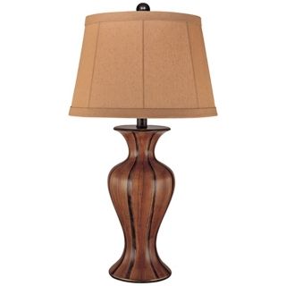 Ambience Woodgrain Vase Table Lamp   #P9817