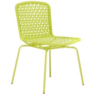 Zuo Silvermine Outdoor Lime Green Bay Chair   #Y8967