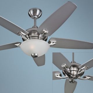 44" Versio II Brushed Steel Ceiling Fan with Light Kit   #U5980