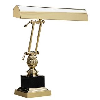Black Marble and Solid Brass Piano Lamp   #94072