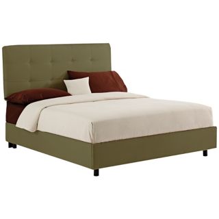 Sage Microsuede Tufted Bed   #N6213
